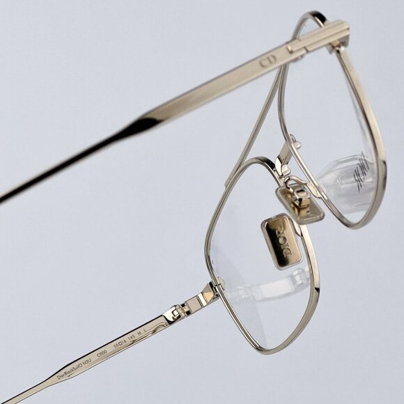 Dior Men BRAND NEW Eyeglasses Metal Shiny Clear Gold Geometric DM50057U 032 - Picture 8 of 9